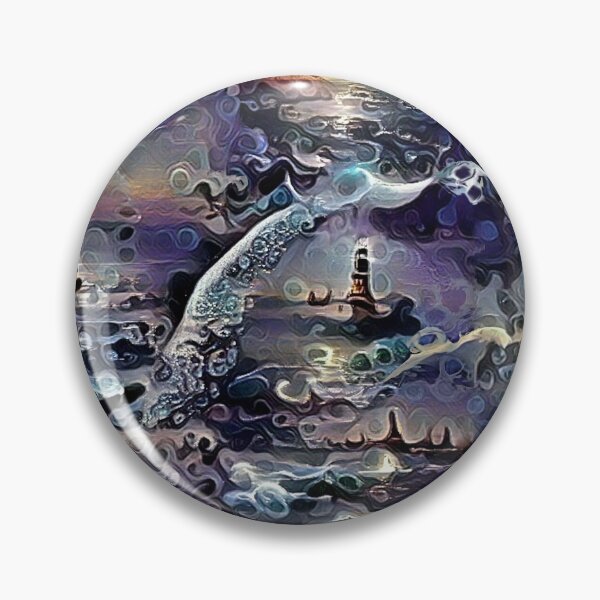 Item preview, mar, faros, noche, burbujas, geometría, ilusiones, arte abstracto, estado de ánimo, romance, marinismo designed and sold by Maria Mihailova.