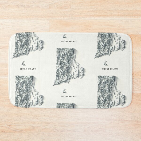 Item preview, Rhode Island Shaded Relief Map 3D digitally-rendered designed and sold by ThinkAboutMaps.