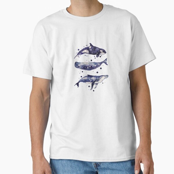 Item preview, Watercolor Whale Trio in grey designed and sold by SamNagelArt.