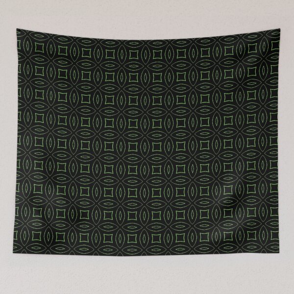 Item preview, Oblique, Geometric Design In Lime And Black. designed and sold by I-Desire.