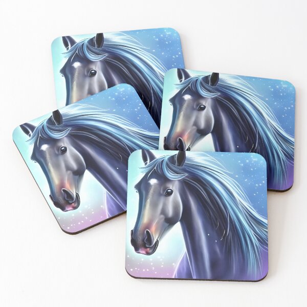 Item preview, Cute horse with magical nature wallpaper designed and sold by The Love Quill.