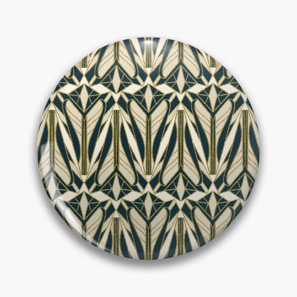 Item preview, 1920's Art Deco Heart Geometric Pattern 1.1 designed and sold by Old Urban Farmhouse Design Studio.