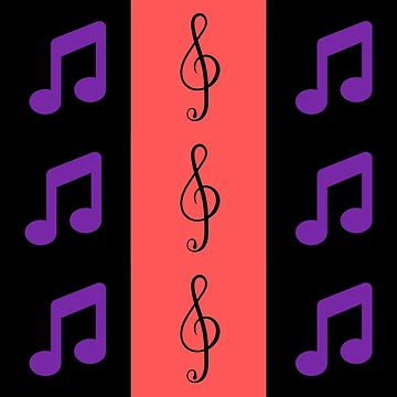 Artwork thumbnail, Musical Notes Pattern by CrimsonDesignz