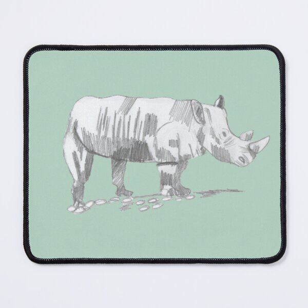 Item preview, Rhinoceros (black&white) designed and sold by mila-ola.