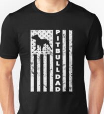 American Pitbull Dad T-shirt Slim Fit T-Shirt