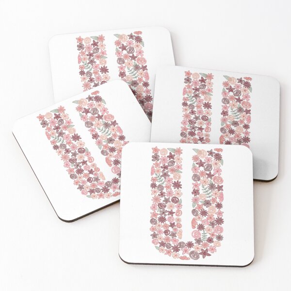 Item preview, Watercolor Floral Letter U designed and sold by BronwynBecks.
