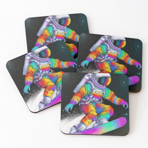 Item preview, Watercolor Astronaut Snowboarding in Space (V2) designed and sold by Lilieae.