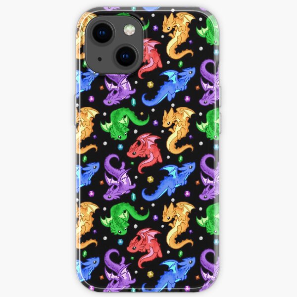 Gem Dragon Pattern iPhone Soft Case