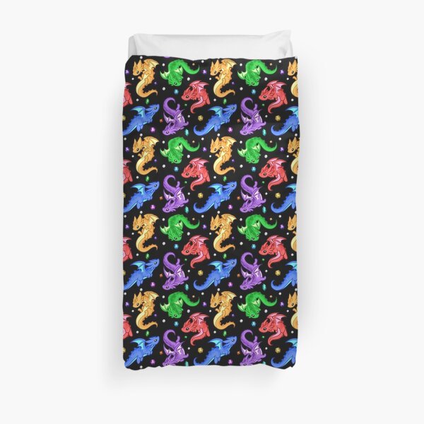 Gem Dragon Pattern Duvet Cover