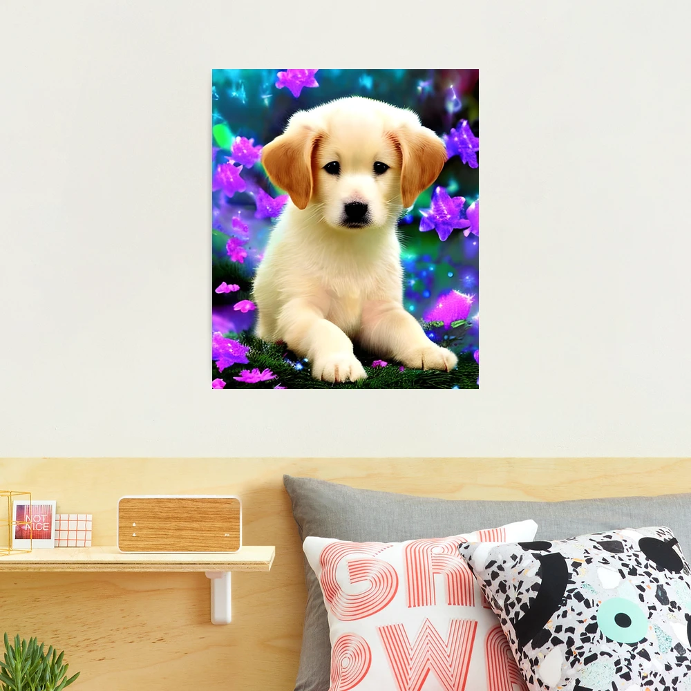 Puppy for desktop screensaver or for puzzle. Portrait of charming