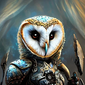 Vorschaubild zum Design AI Generated Art, War Owl von RabbitHoleMI