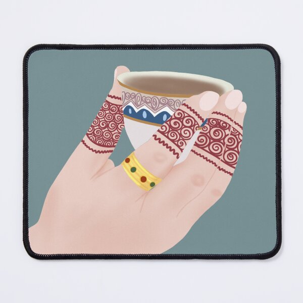 Item preview, Henna Hand Holding Teacup - Henna Hand with a Cup designed and sold by HennaArtista.