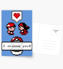 Pokemon Valentine I Choose You! Postcards