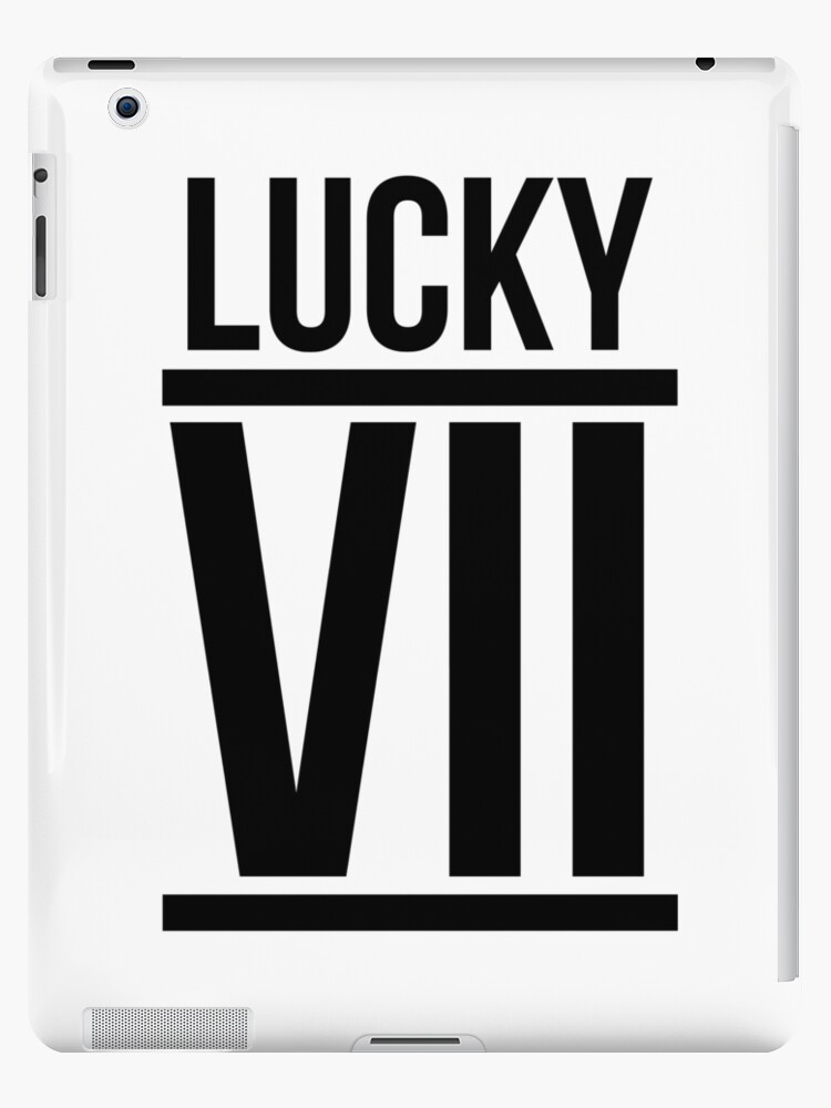 lucky-number-seven-roman-numerals-ipad-cases-skins-by-mcdove