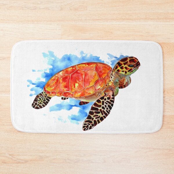 Item preview, Red Watercolor Sea Turtle designed and sold by Sebastian Grafmann.
