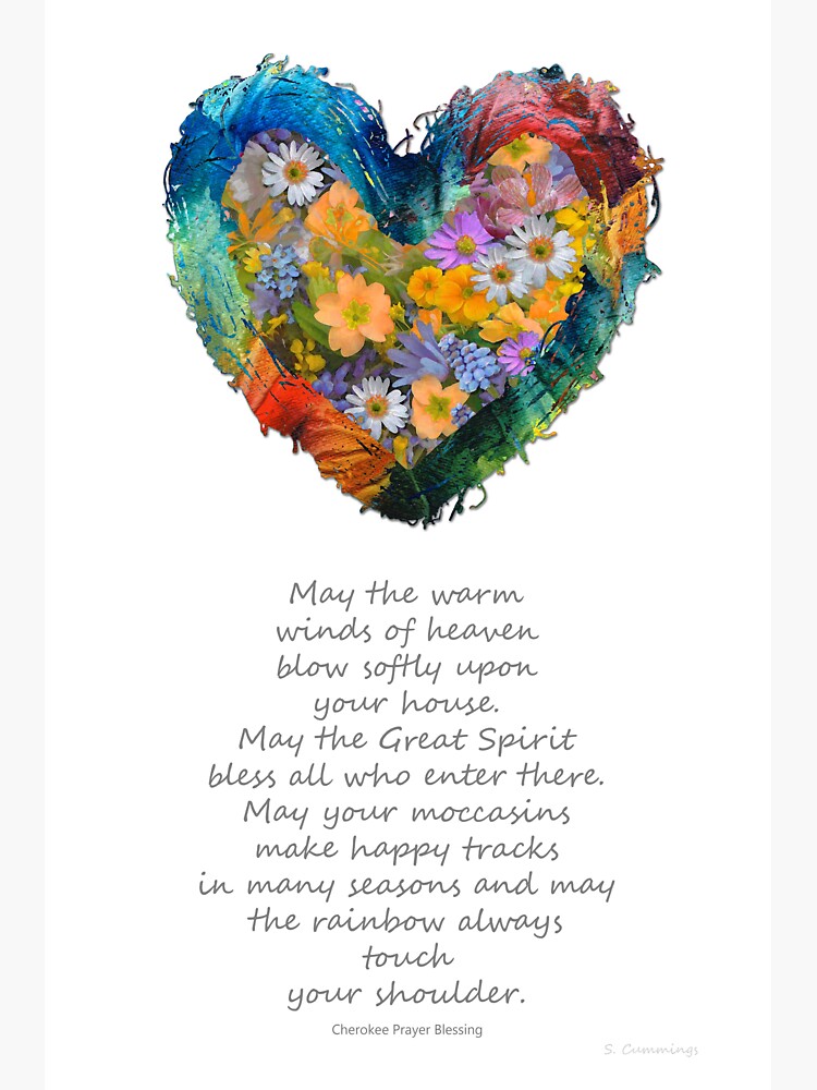 Colorful Heart Home Blessing Art by Sharon Cummings Sticker for Sale by  Sharon Cummings