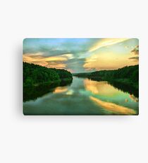 Sunset on the River Canvas Print