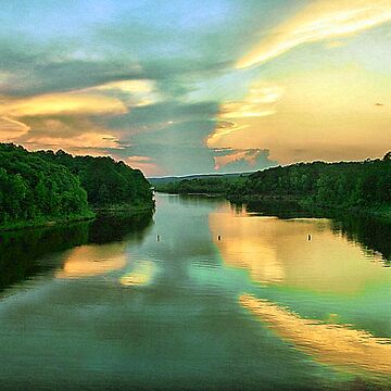 Artwork thumbnail, Sunset on the River by Pamela Bates