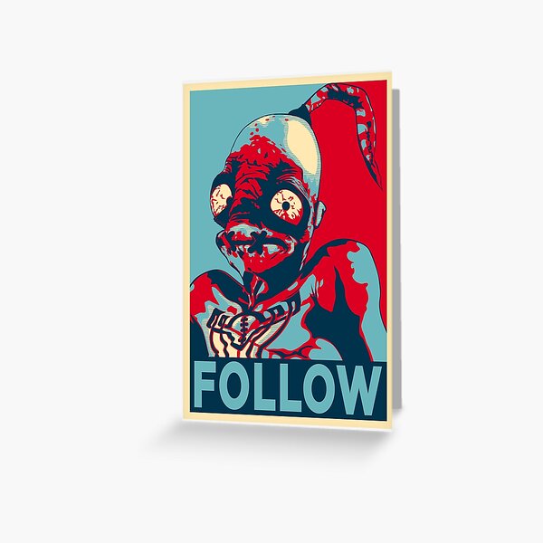 ODDWORLD ABE FOLLOW Greeting Card