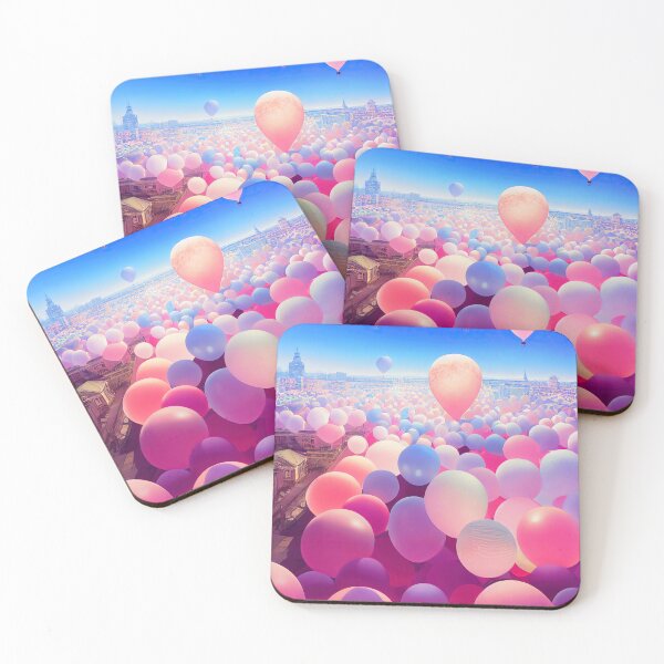 Item preview, Cities and pink balloons collection designed and sold by Arthoughts.