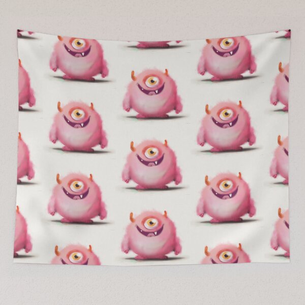 Item preview, Adorable Fluffy Hot Pink Monster - Its so Fluffy I'm Gonna Die! (V2) designed and sold by Lilieae.