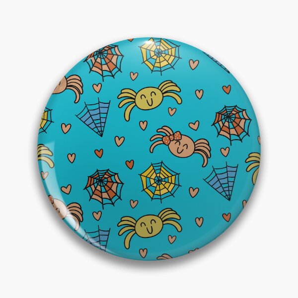Item preview, Cute Spider Couple Pattern with a Blue Background designed and sold by RepublicOfFire.
