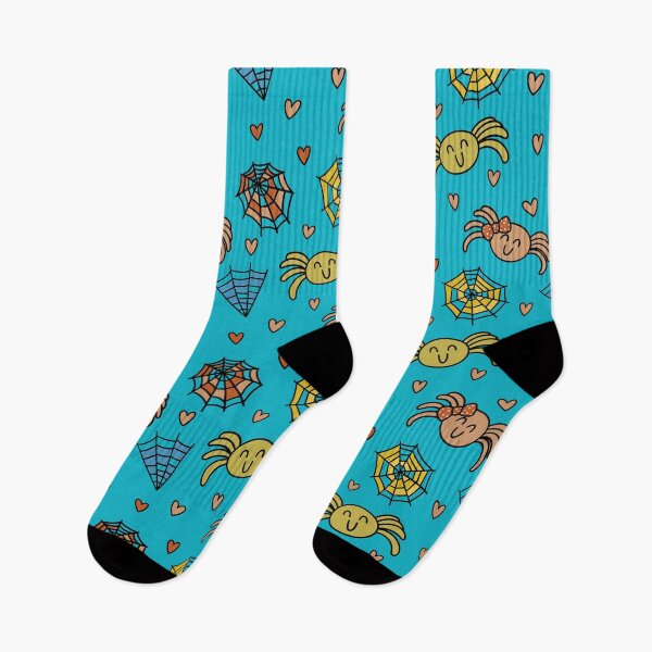 Item preview, Cute Spider Couple Pattern with a Blue Background designed and sold by RepublicOfFire.
