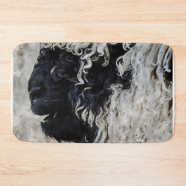 Item preview, Swiss Valais Blacknose Sheep, Fluffy  Valais Blacknose Sheep Art, Cute Swiss Sheep Farm Animal Portrait, Adorable Swiss Valais Blacknose Sheep  designed and sold by Paintcorner.