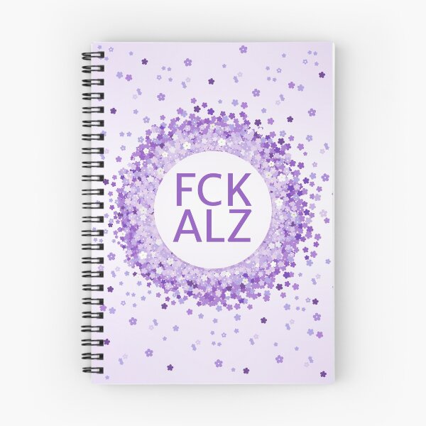 Item preview, FCK Alzheimer's Spiral Notebook with Flowers designed and sold by Jenn Sull.