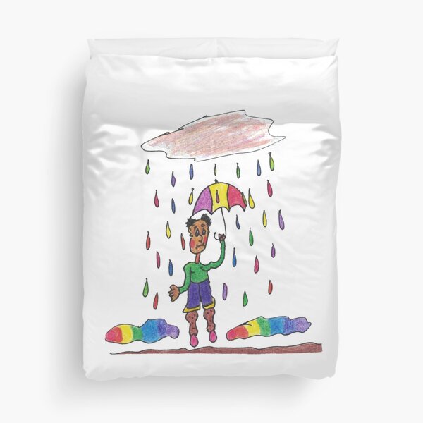 Rainbow Rain Housse de couette