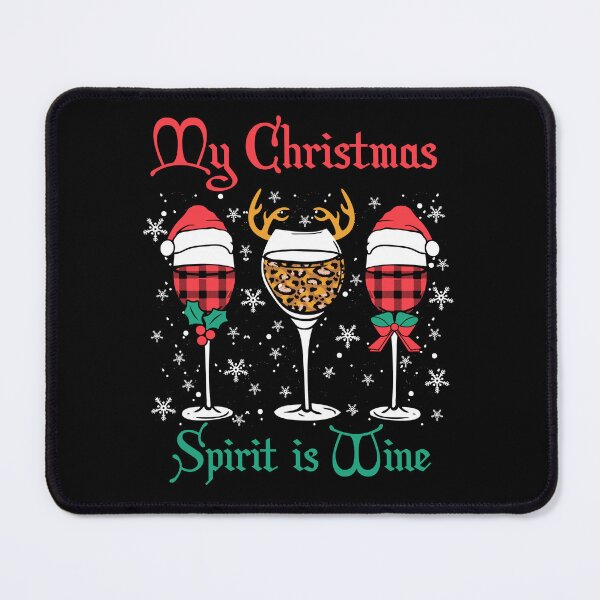 Item preview, My Christmas Spirit is Wine - Plaid Wineglasses designed and sold by Georgy09.