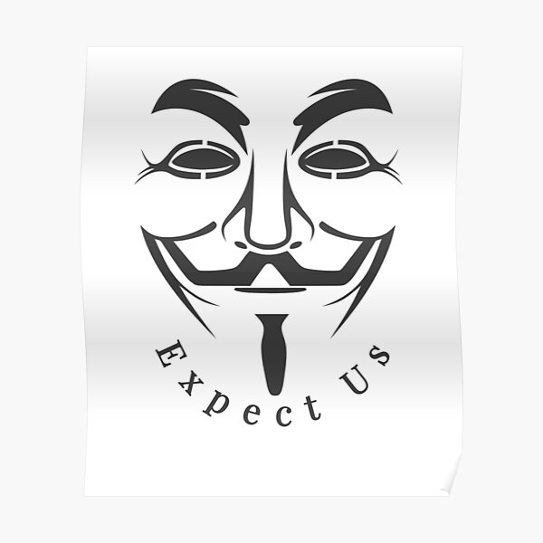 Anonymous Face Posters Redbubble - fawkes face roblox roblox gifts create an avatar