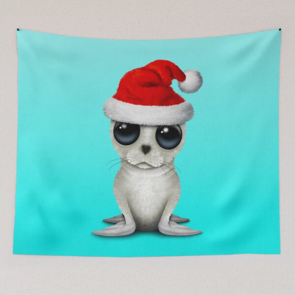 Item preview, Baby Arctic Seal Wearing a Santa Hat designed and sold by JeffBartels.