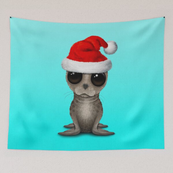 Item preview, Baby Seal Wearing a Santa Hat designed and sold by JeffBartels.