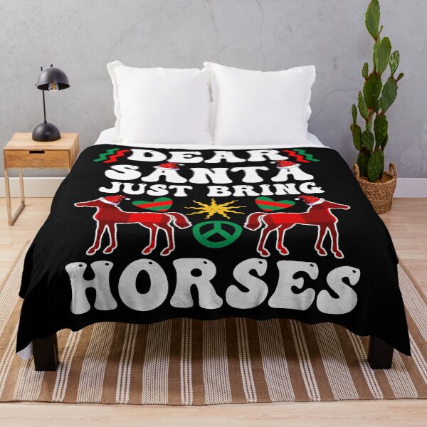 Item preview, Groovy Dear Santa Just Bring Horses Christmas designed and sold by goodimagedesign.