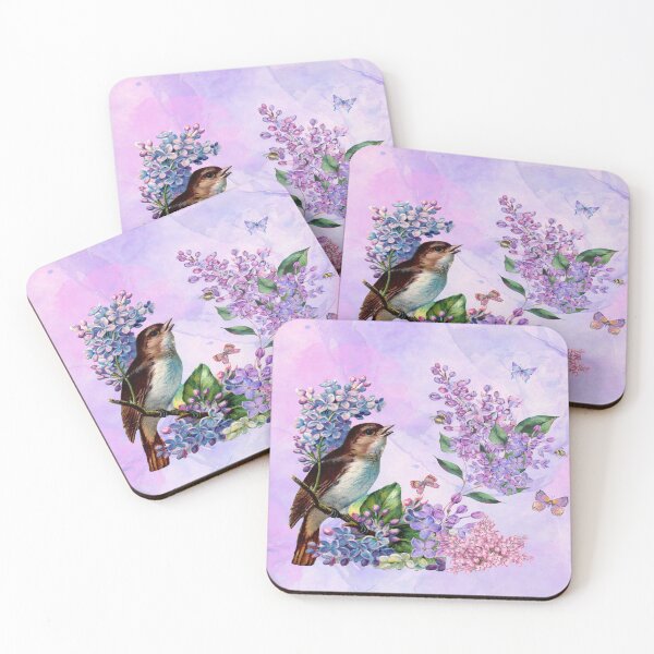 Item preview, Lilacs Birds and Butterflies designed and sold by tomorrowsart.