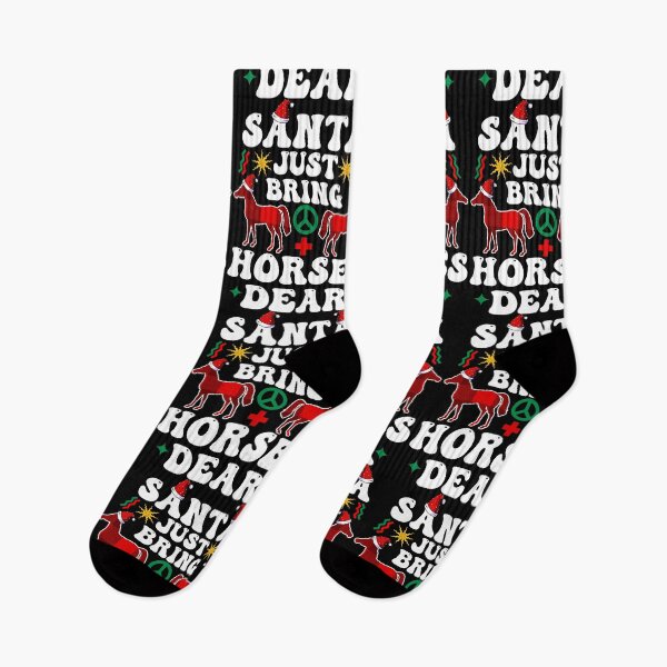 Item preview, Groovy Dear Santa Just Bring Horses Christmas  designed and sold by goodimagedesign.