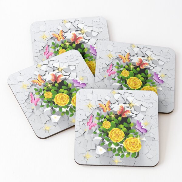 Item preview, An explosion of flowers and butterflies designed and sold by Wonder & Whimsy.