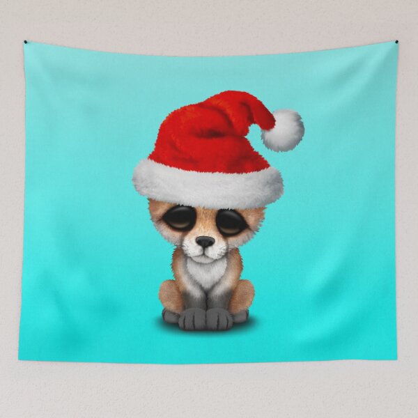 Item preview, Baby Fox Wearing a Santa Hat designed and sold by JeffBartels.