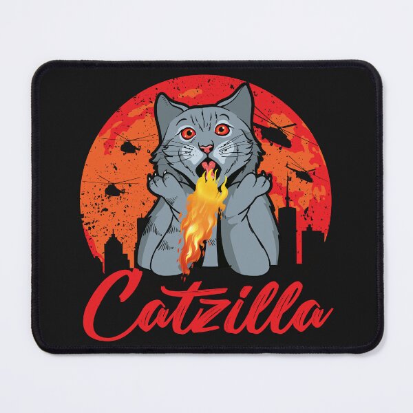 Item preview, Catzilla Funny Cat Lover Black Design designed and sold by RepublicOfFire.