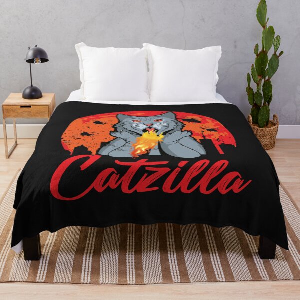 Item preview, Catzilla Funny Cat Lover Black Design designed and sold by RepublicOfFire.