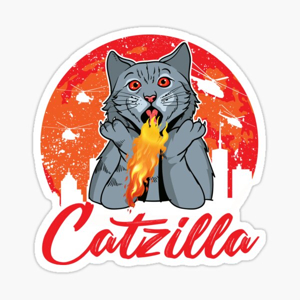 Item preview, Copy of Catzilla Funny Cat Lover White Design designed and sold by RepublicOfFire.