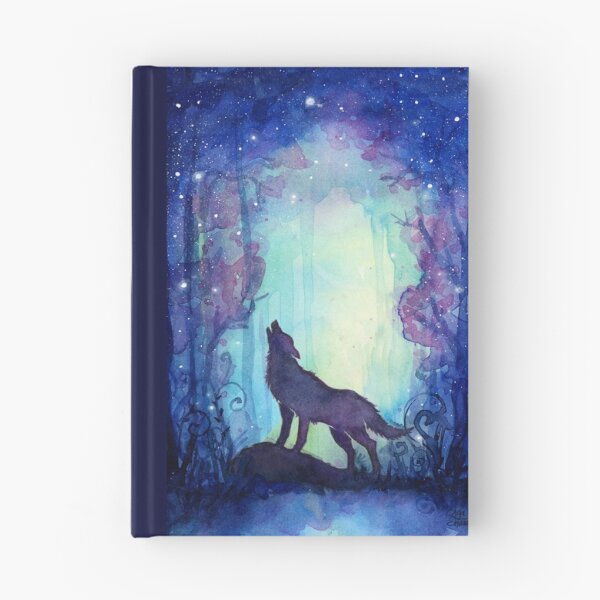 Item preview, Galaxy Wolf Howling in Forest designed and sold by Olga Shvartsur.