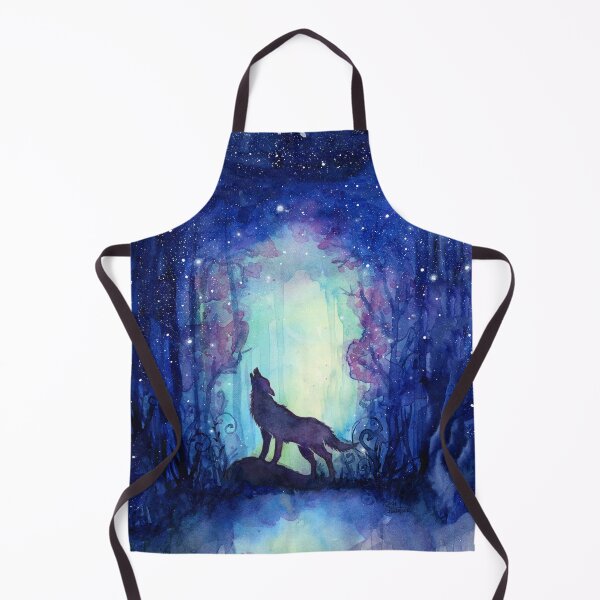 Item preview, Galaxy Wolf Howling in Forest designed and sold by Olga Shvartsur.