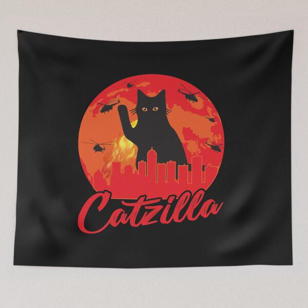 Item preview, Catzilla Funny Cute Cat Lover Design designed and sold by RepublicOfFire.