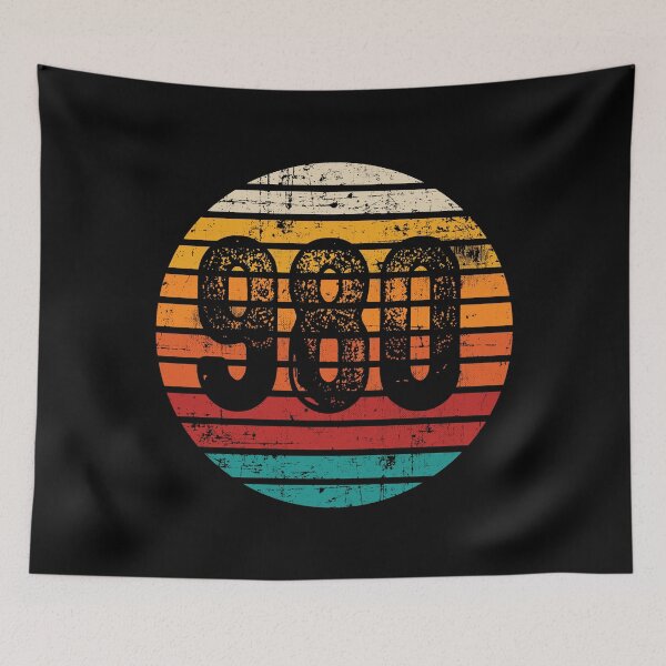 Item preview, Distressed Vintage Sunset 980 Area Code designed and sold by Gold Wings Tees.