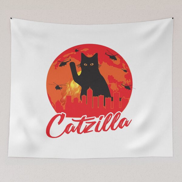 Item preview, Copy of Catzilla Funny Cute Cat Lover White Design designed and sold by RepublicOfFire.