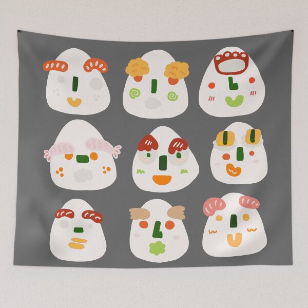 Item preview, Onigiri face designed and sold by littleredcheeks.