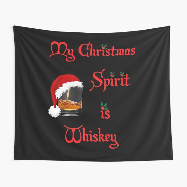 Item preview,  My Christmas Spirit is Whiskey - Whiskey Glass With santa Hat designed and sold by Georgy09.