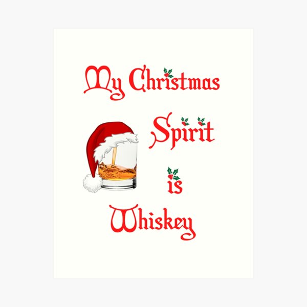 Item preview,  My Christmas Spirit is Whiskey - Whiskey Glass With santa Hat designed and sold by Georgy09.